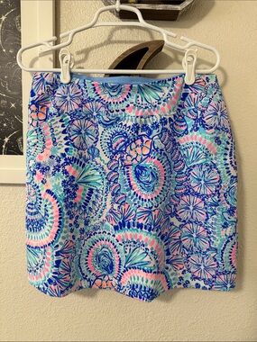 Lilly Pulitzer Luxletic UPF 50+ Monica skort Commotion in the Ocean size 10 NWOT